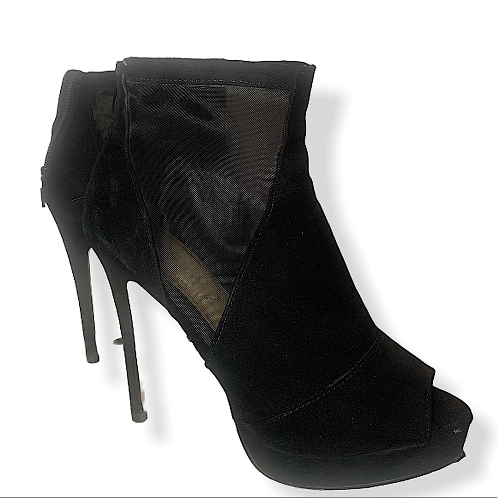 ALDO BRAND. 5 inch peep toe heels/boots.
